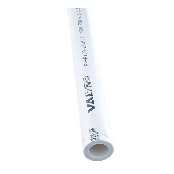 Труба полипропиленовая VALTEC PP-R, PN 20, 25 MM (белый, отрезок 1 метр) фото