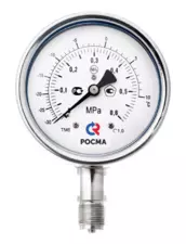 Манометр РОСМА ТМ-521ТЭ.00(0-4MPa)(-30-+70C)М20х.1,5.1,0.NH3 миниатюра